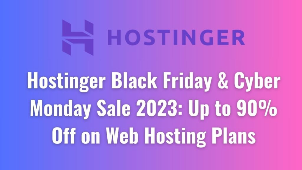 hostinger black friday sale
