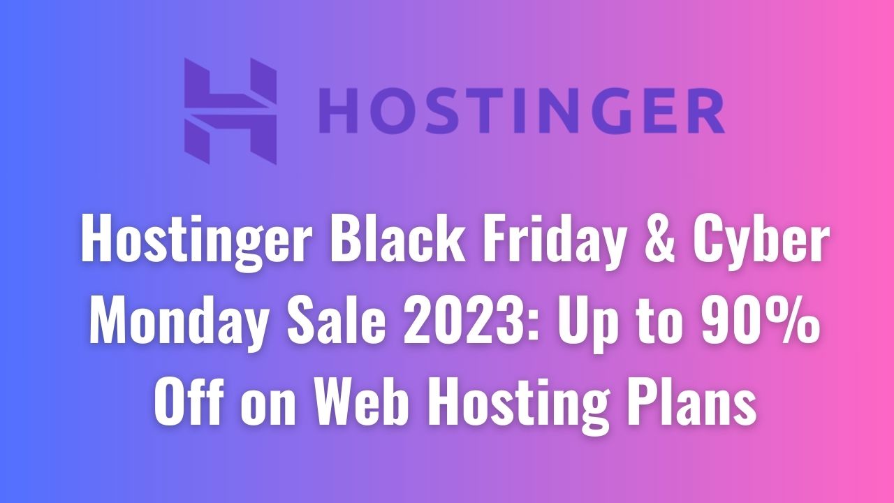 hostinger black friday sale